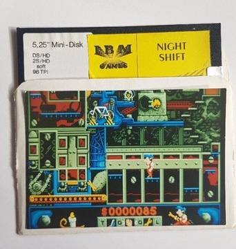 Night Shift Gra RETRO PC na dyskietce 5,25 " super