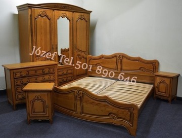 Piękna Sypialnia Dębowa - łoże szer. 180cm