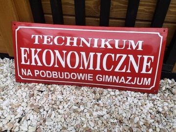 Technikum, tablica emaliowana z Krakowa 