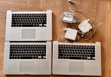 MacBook Pro 15 a1398 3x kadłubki plus ładowarki