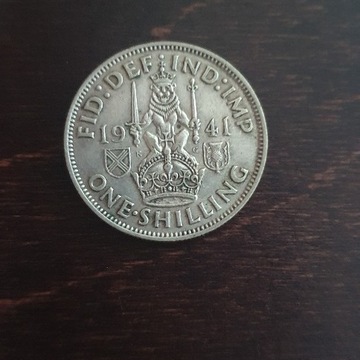 1 Shilling / szyling 1941 srebro szkocja