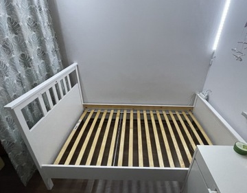 łóżko dwuosobowe ikea hemnes z materacem