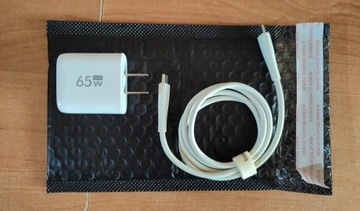 Ładowarka US 65W port USB i C + 1kabel gratis 