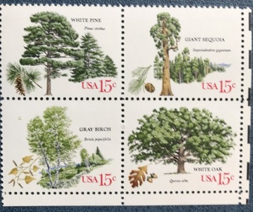 Z 8_7. 1978. USA. Drzewa.  Mi 1459-62 **.  