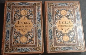 F.SCHILLER,DZIEŁA,t.1-2,1885r.piękna oprawa!