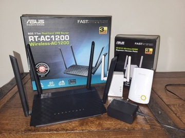 Router ASUS RT-AC1200+RP-N12+TL-WA750RE