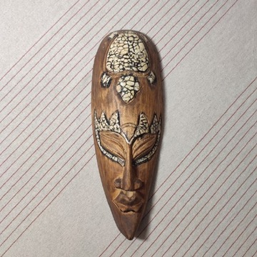 Maska Afrykańska rzeźbiona Retro 