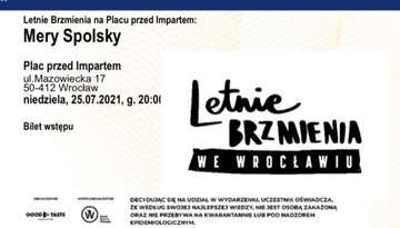 Bilet Letnie Brzmienia Mery Spolsky 