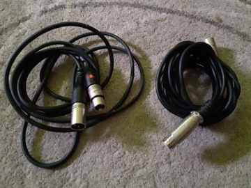 Dwa kable XLR-XLR, 2 razy 3 metry