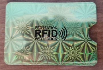 ETUI OCHRONNE KART RFID - złoty - gwiazdki