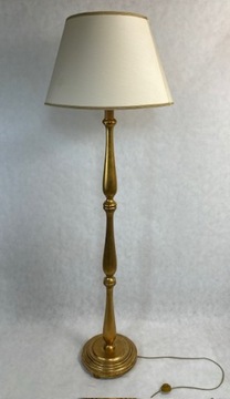 Florencka lampa stojaca malowana płatkami złota