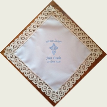 Personalizowana szatka do chrztu, haft