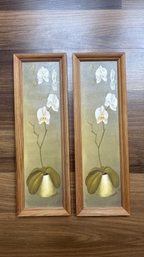 Obraz obrazki 2 sztuki komplet kwiaty orchidea