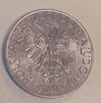 5 złotych 1960 r.bez obiegu.