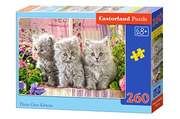 Puzzle 260 el. Three Grey Kittens Castorland