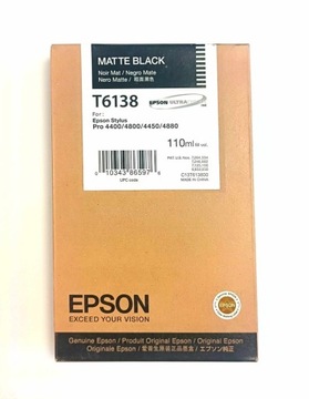 Tusz Oryginalny EPSON T6138 MATTE BLACK 110ml