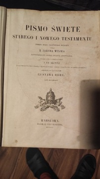 Pismo Święte przekład Jakuba Wujka 1871 rok