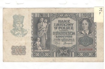 20 złotych 01.03.1940