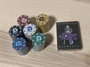 Żetony plus karty Joker poker set