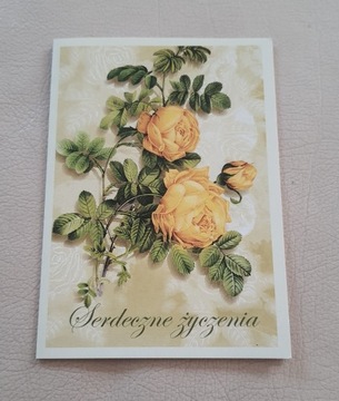 kartka na różne okazje "Serdeczne życzenia" kwiaty