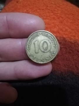 NIEMCY 10 Pfennig z 1970 roku F nie zwlekaj Okazja