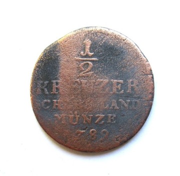 1/2 Krajcara 1789 r. 