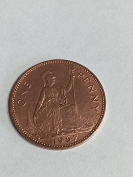 Wielka Brytania one  penny 1967