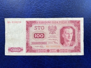 100 złotych 1948 ser. KG