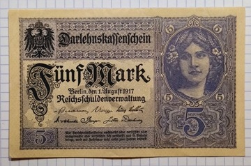 Fünf Mark 1917       