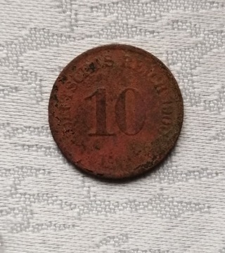 10 pfennig 1900 Niemcy moneta 