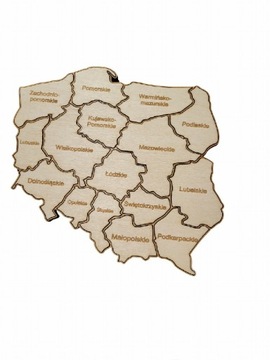 Mapa Polski Wojewodztwa