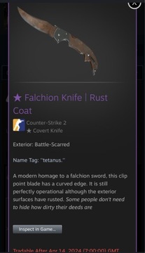 Falchion Knife | Rust Coat