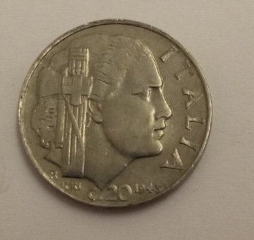 Włochy 20 centesimi 1943 
