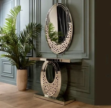 konsola komoda toaletka glamour z kryształkami