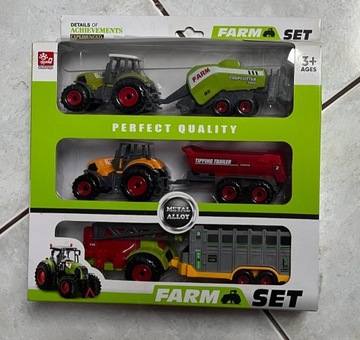 Traktory z naczepami samochodziki dla dziecka