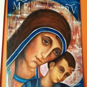 Obraz olejny 50x70 Matka Boska Jezus Od malarza