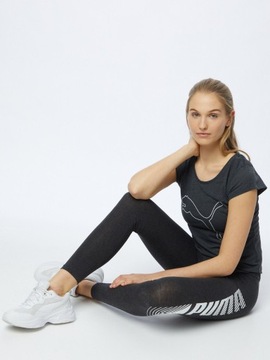 PUMA NOWY T-SHIRT  KOSZULKA Z LOGO CIEMNOSZARA L