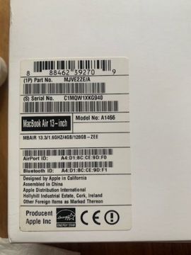 MacBook air 13 cali Intel Core i5 
