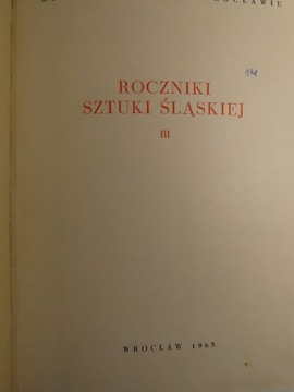 Rocznik Sztuki Śląskiej, t. IV, 1967