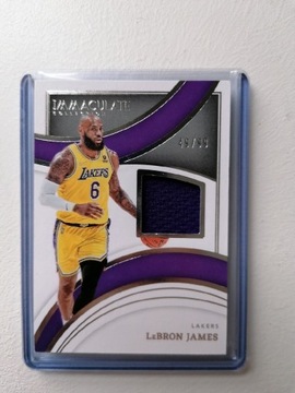 Karta NBA jersey Lebron James Panini Immaculate 