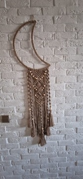 Księżyc makrama łapacz snów handmade boho 