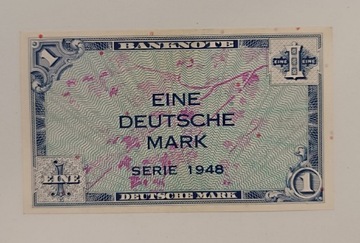 Banknot 1 marka 1948 r. Niemcy  rzadki i piękny UNC