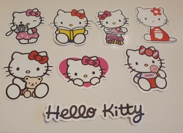 Naklejki Hello Kitty 8 sztuk Kawaii