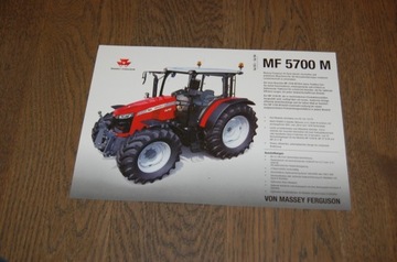 Prospekt folder ciągnik Massey Ferguson MF 5700 M