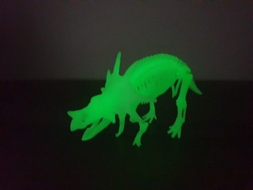 Szkielet dinozaura świecący w ciemności
