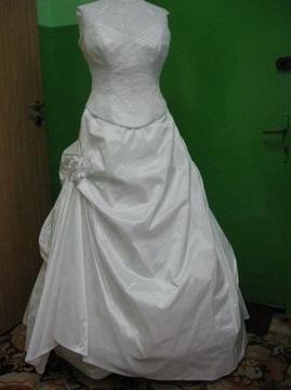 Suknia ślubna biała 2 częściowa