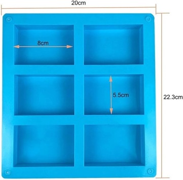 Forma silikonowa niebieska do mydła żywicy świec 