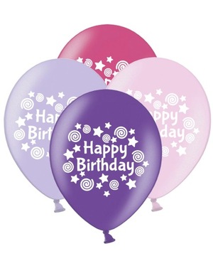 balony urodzinowe,happy birthday,zestaw 10 sztuk