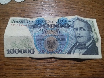 Sto tysięcy zloty z 1990 roku