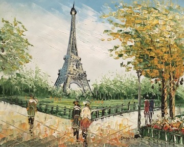 Obraz olejny -Paryż 